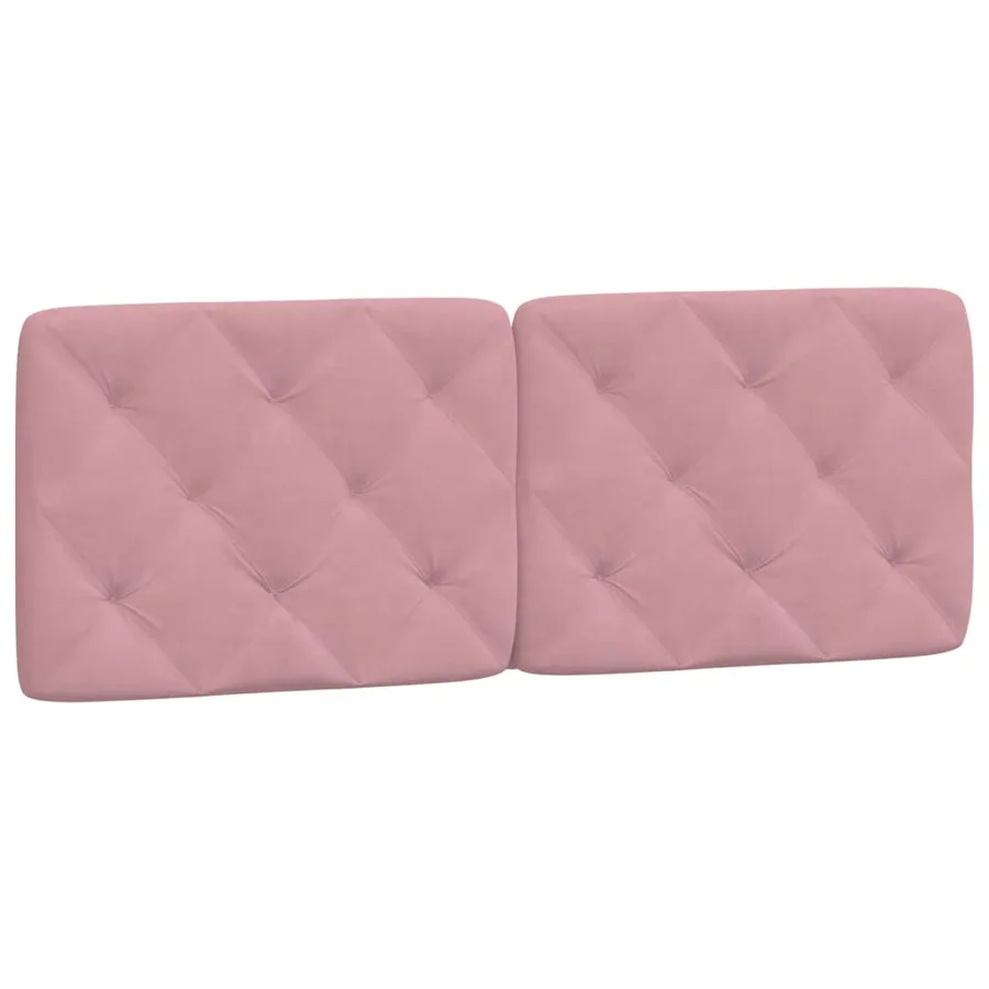 Cadre de lit avec LED sans matelas rose 140x190cm velours - 9