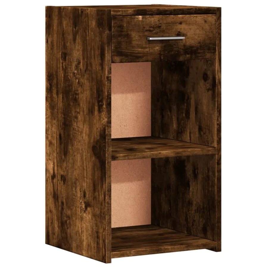 Table de chevet Chêne fumé 35x34x65 cm Bois d'ingénierie - 2