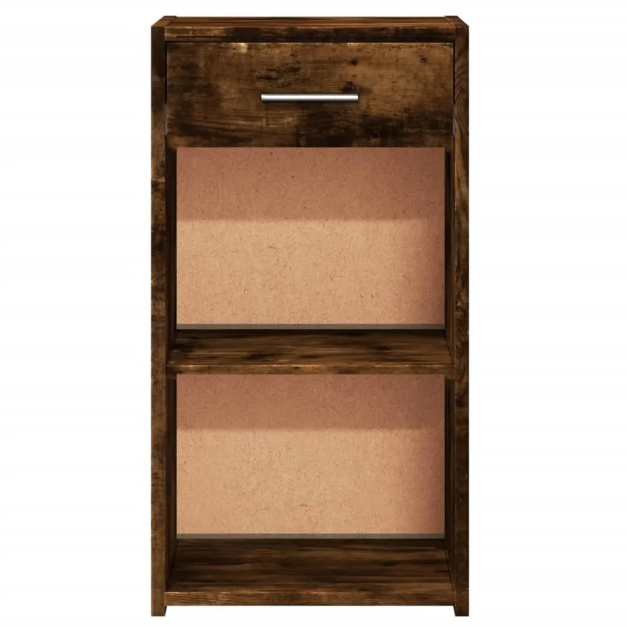 Table de chevet Chêne fumé 35x34x65 cm Bois d'ingénierie - 5