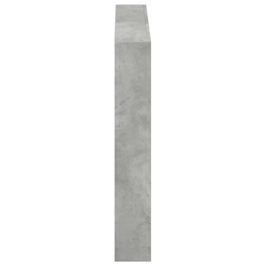 Armoire tête de lit avec LED gris béton 100x17x102 cm - 7