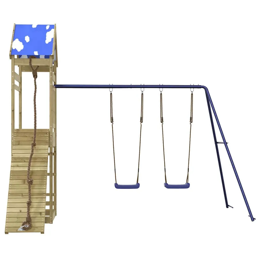 Aire de jeux d'extérieur bois de pin imprégné - 3