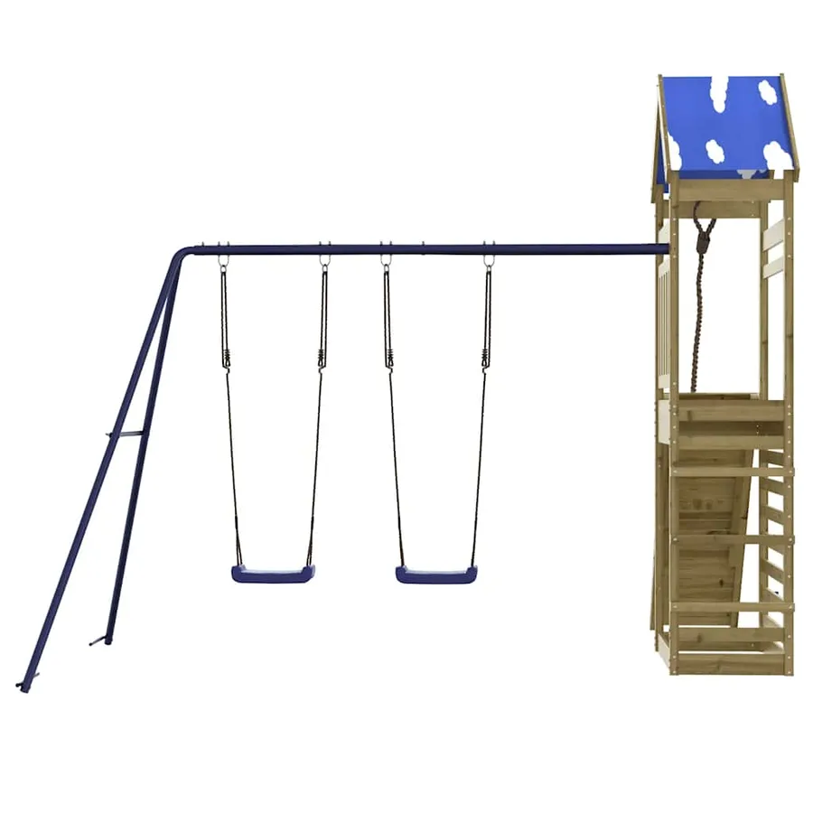 Aire de jeux d'extérieur bois de pin imprégné - 7