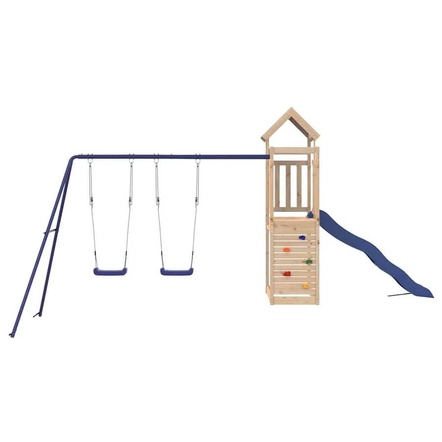Aire de jeux d'extérieur bois de pin massif - 4
