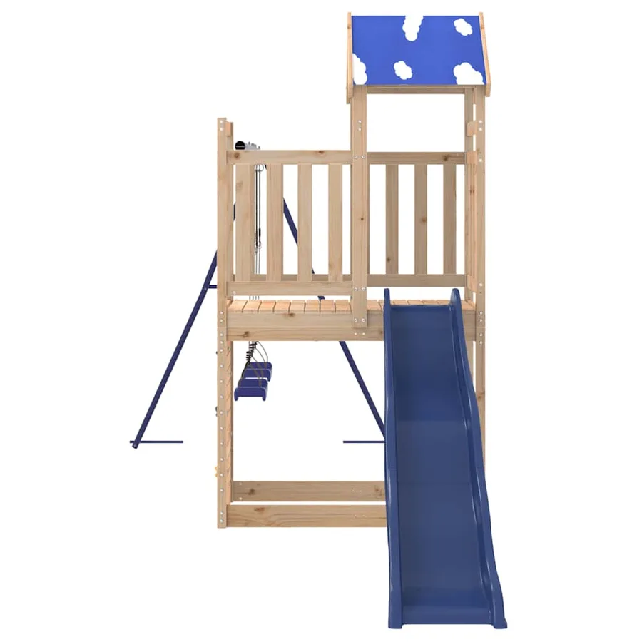Aire de jeux d'extérieur bois de pin massif - 6