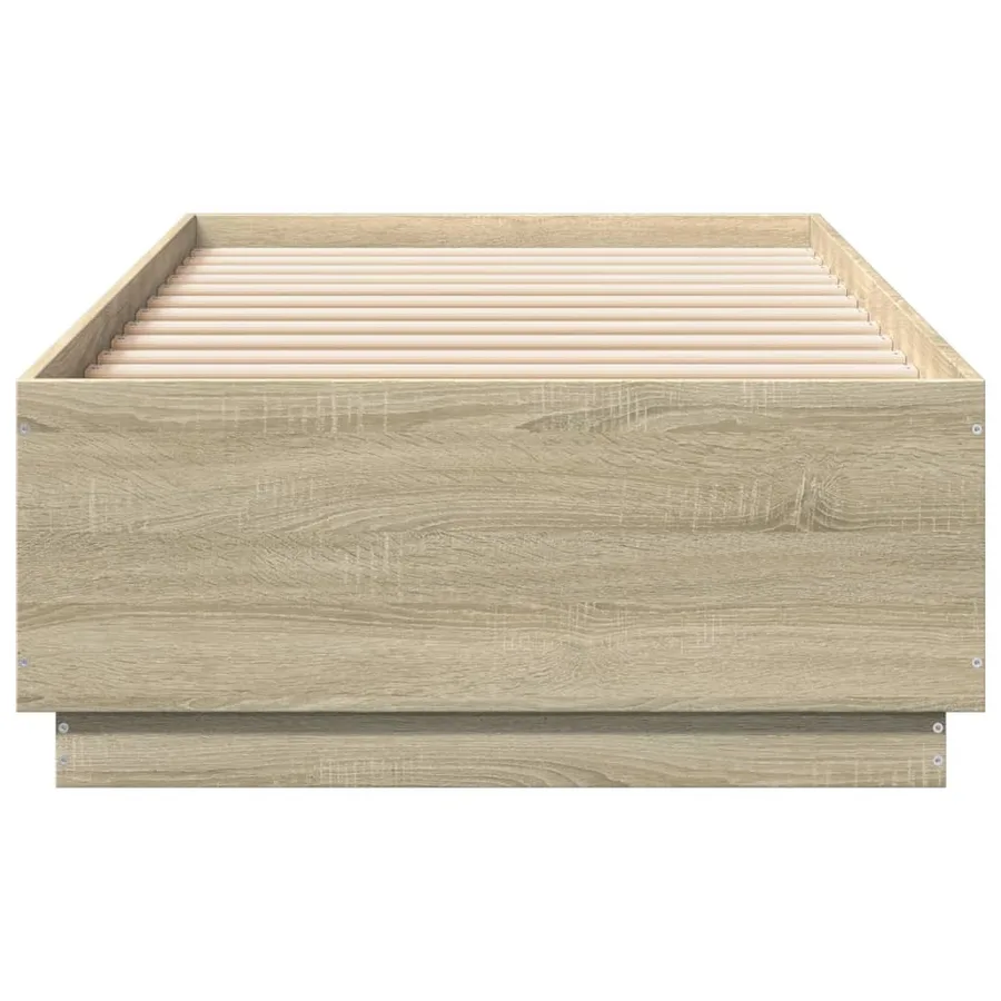 Cadre de lit sans matelas chêne sonoma 90x200 cm - 4