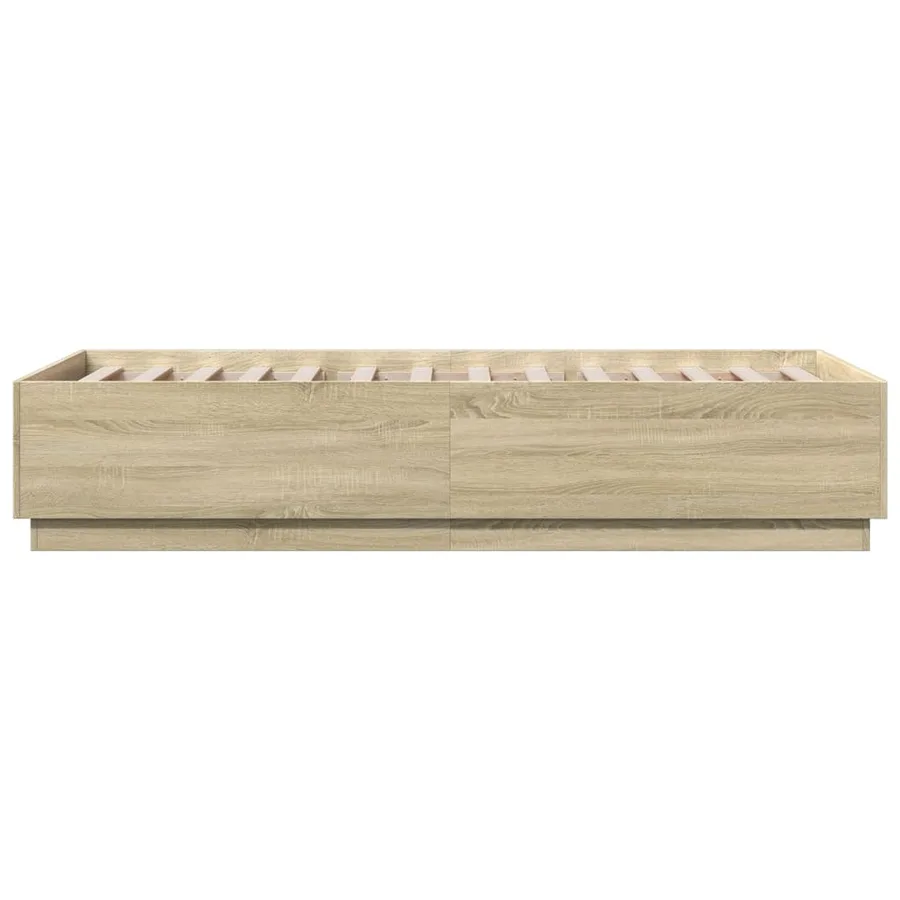 Cadre de lit sans matelas chêne sonoma 90x200 cm - 5