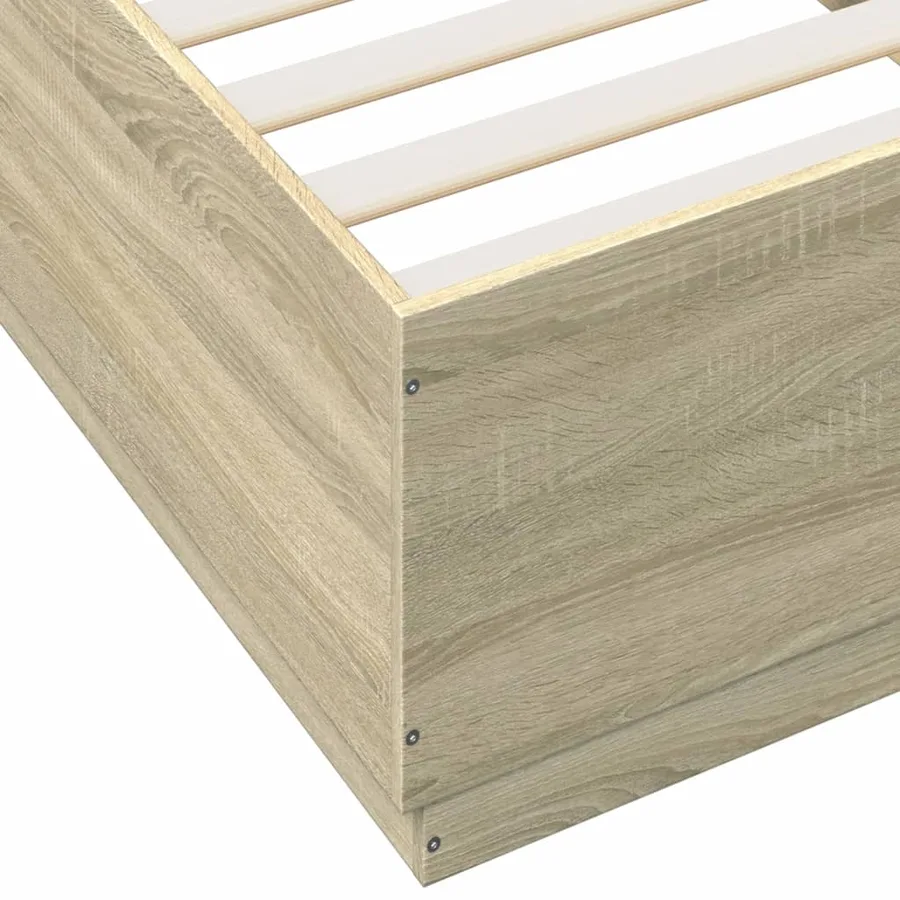 Cadre de lit sans matelas chêne sonoma 90x200 cm - 7