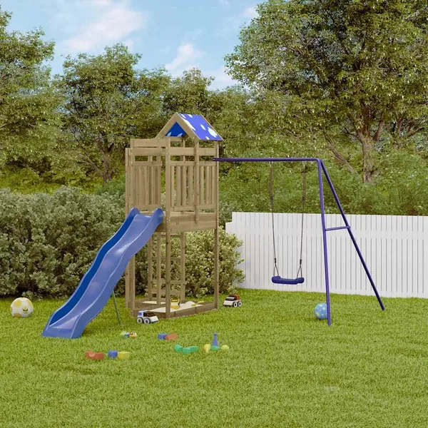 Aire de jeux d'extérieur bois de pin imprégné