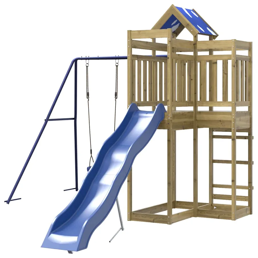 Aire de jeux d'extérieur bois de pin imprégné - 4