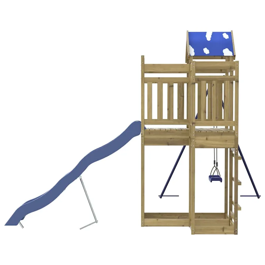 Aire de jeux d'extérieur bois de pin imprégné - 5