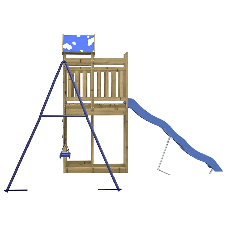 Aire de jeux d'extérieur bois de pin imprégné - 6