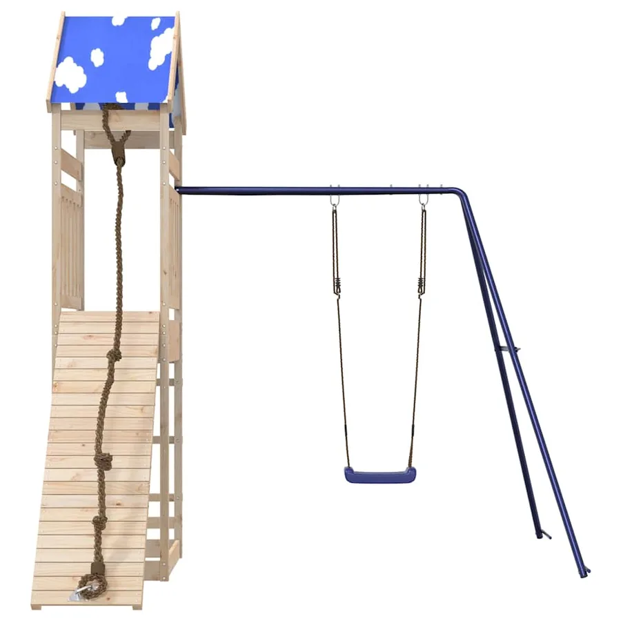 Aire de jeux d'extérieur bois de pin massif - 3