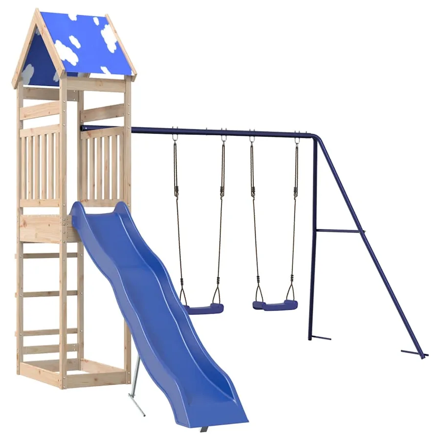 Aire de jeux d'extérieur bois de pin massif - 2