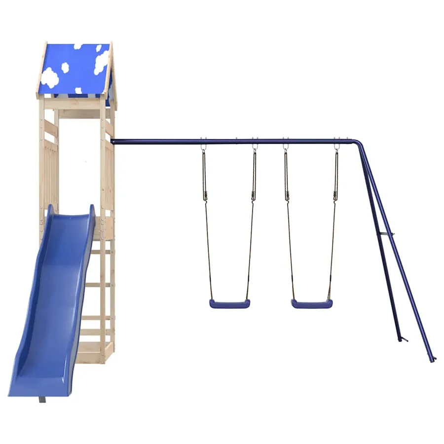 Aire de jeux d'extérieur bois de pin massif - 3