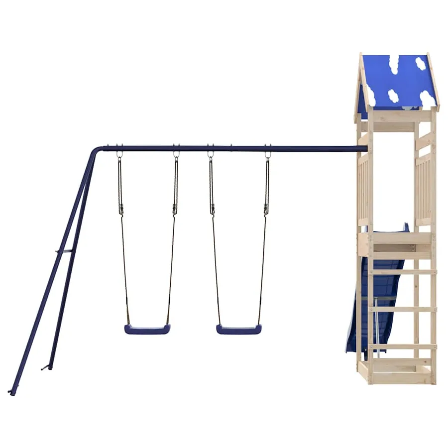 Aire de jeux d'extérieur bois de pin massif - 7
