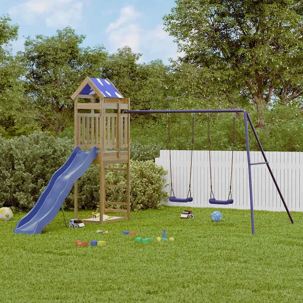 Aire de jeux d'extérieur bois de pin imprégné