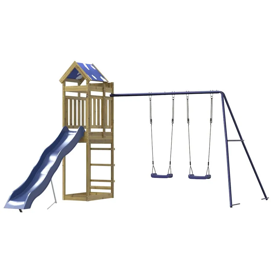 Aire de jeux d'extérieur bois de pin imprégné - 4