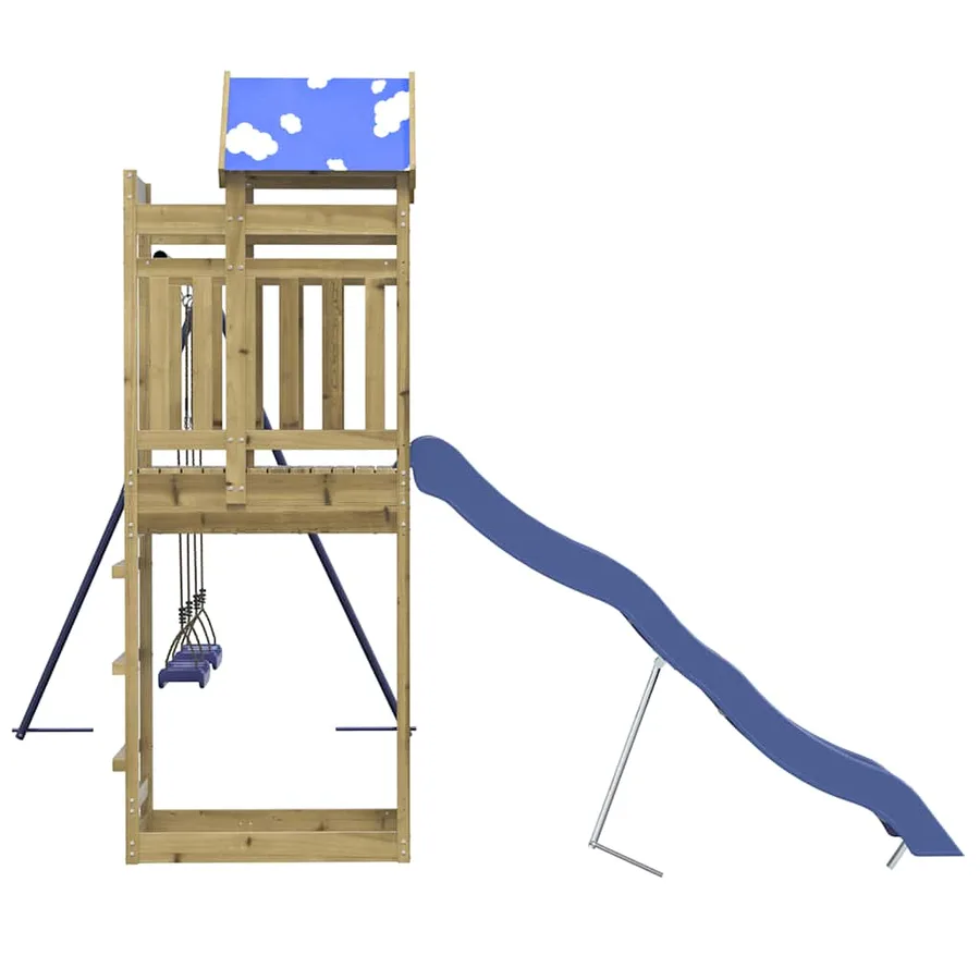 Aire de jeux d'extérieur bois de pin imprégné - 5