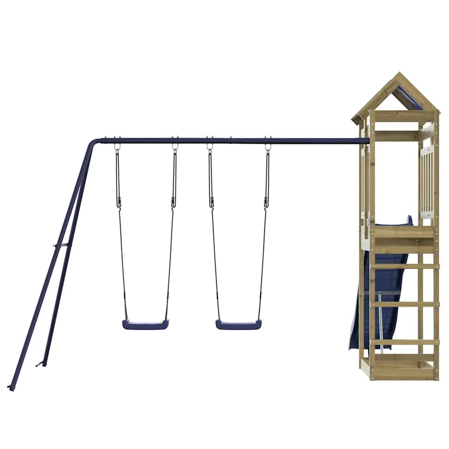 Aire de jeux d'extérieur bois de pin imprégné - 7