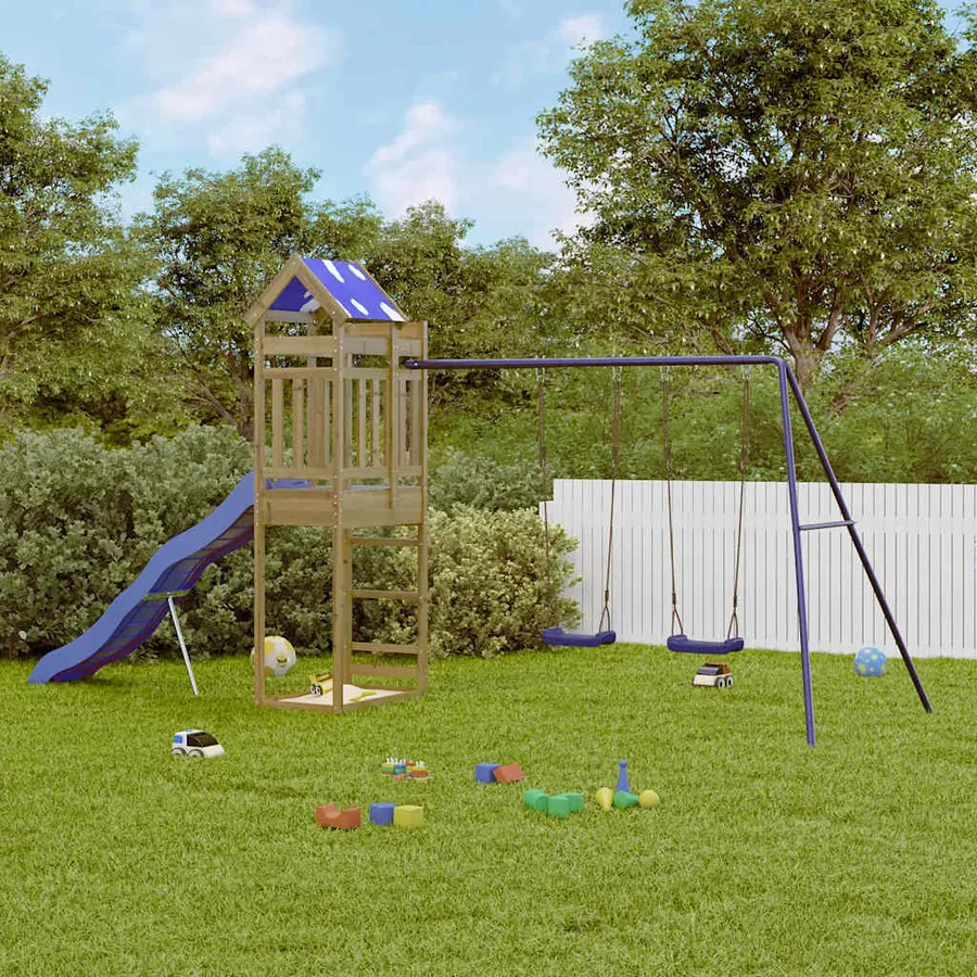 Aire de jeux d'extérieur bois de pin imprégné