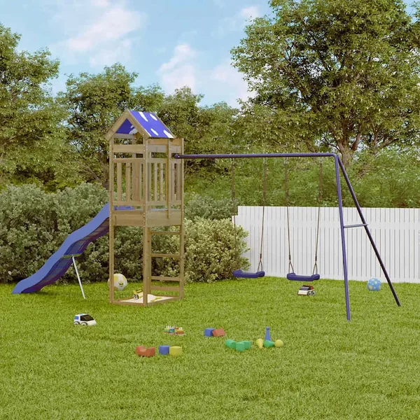 Aire de jeux d'extérieur bois de pin imprégné