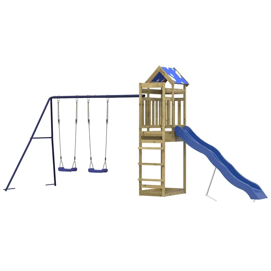 Aire de jeux d'extérieur bois de pin imprégné - 4