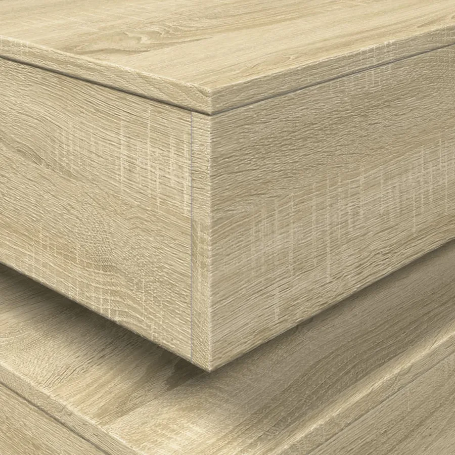 Table basse avec lumières LED chêne sonoma 50x50x40 cm - 10