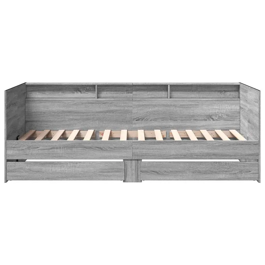 Lit de jour avec tiroirs sans matelas sonoma gris 90x200 cm - 4