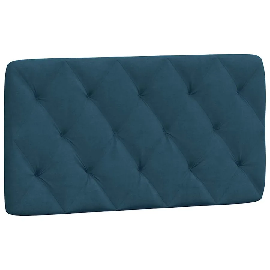 Coussin de tête de lit bleu 100 cm velours - 2