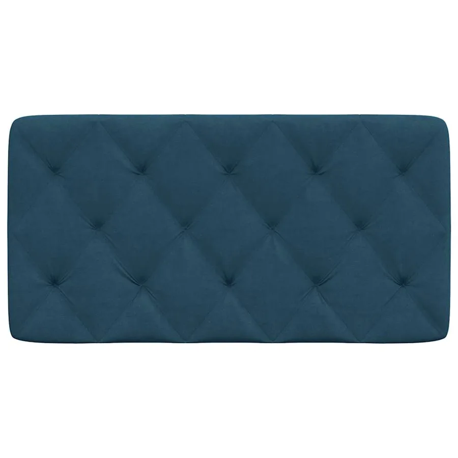 Coussin de tête de lit bleu 100 cm velours - 5