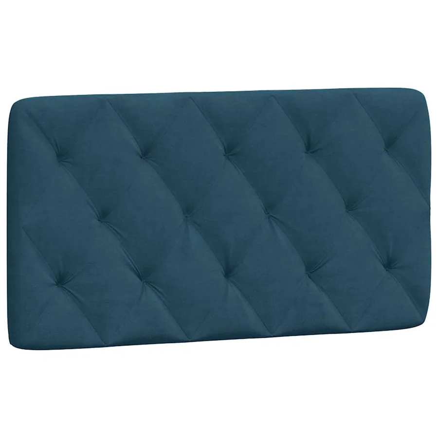 Cadre de lit sans matelas bleu 100x200 cm velours - 5