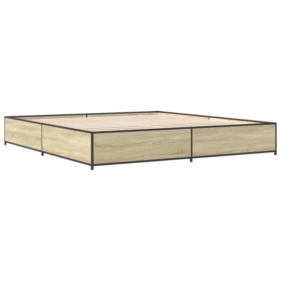 Cadre de lit sans matelas chêne sonoma 180x200 cm - 3