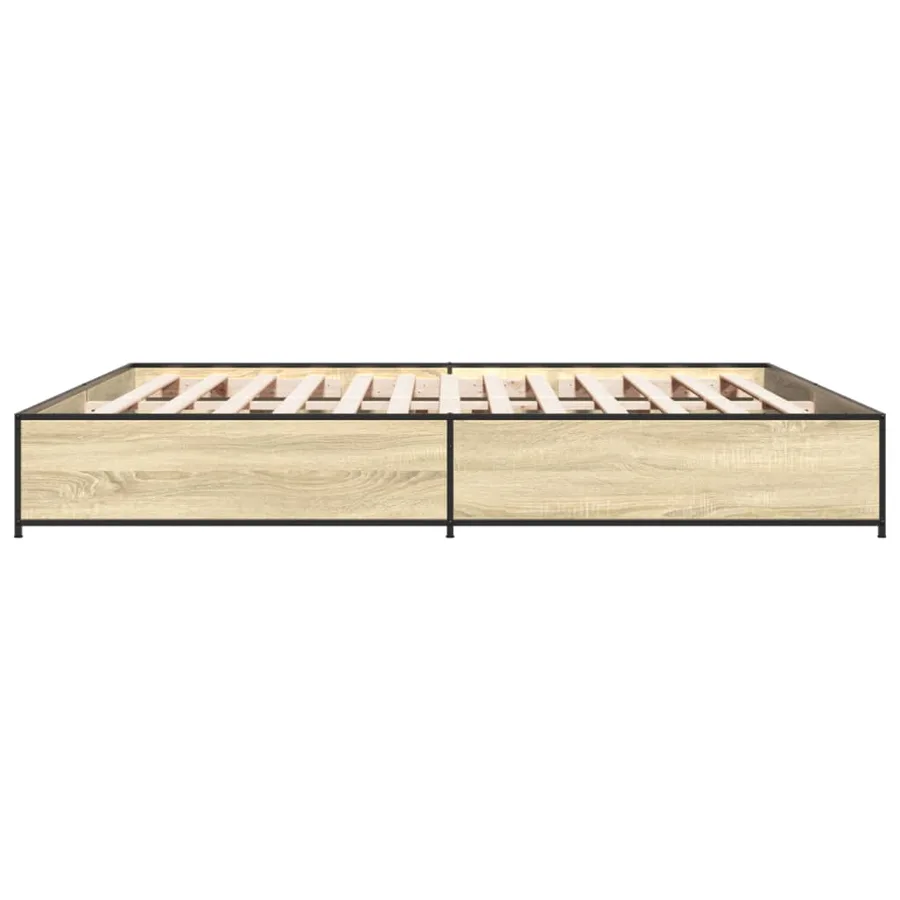 Cadre de lit sans matelas chêne sonoma 180x200 cm - 5