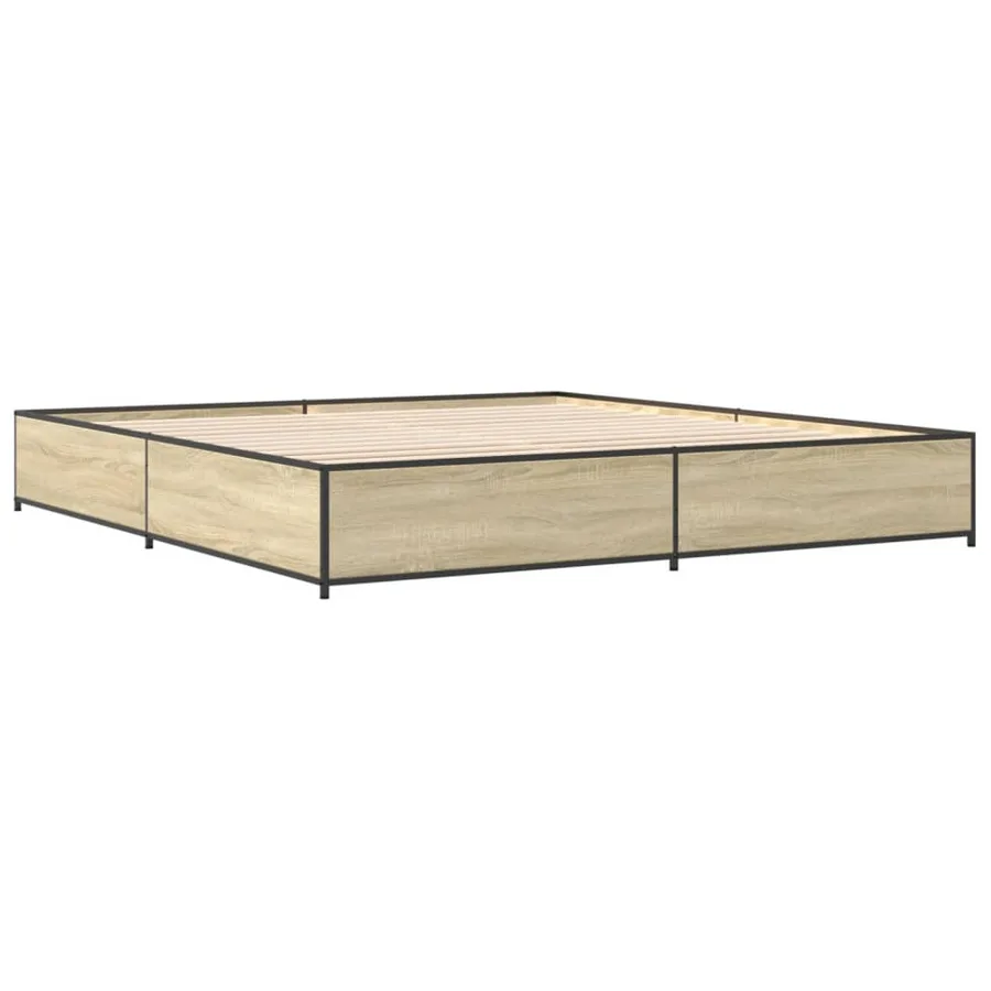 Cadre de lit sans matelas chêne sonoma 180x200 cm - 6