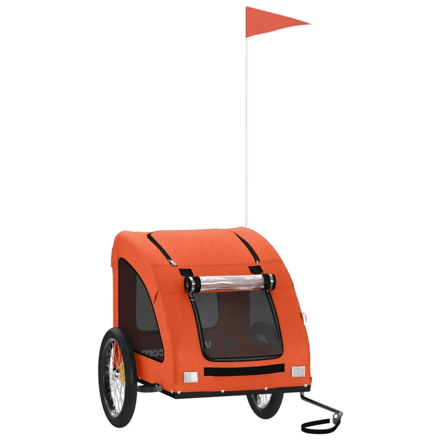 Remorque de vélo pour animaux de compagnie orange - 2