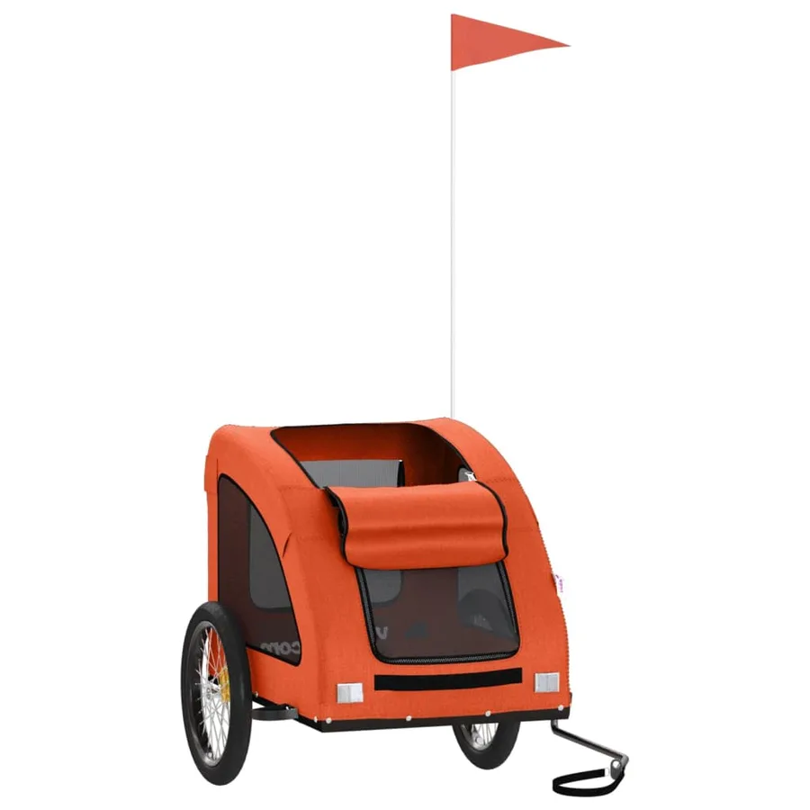 Remorque de vélo pour animaux de compagnie orange - 3