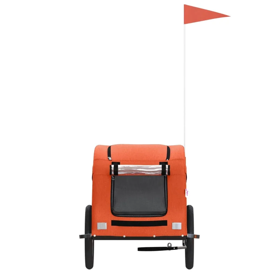 Remorque de vélo pour animaux de compagnie orange - 4