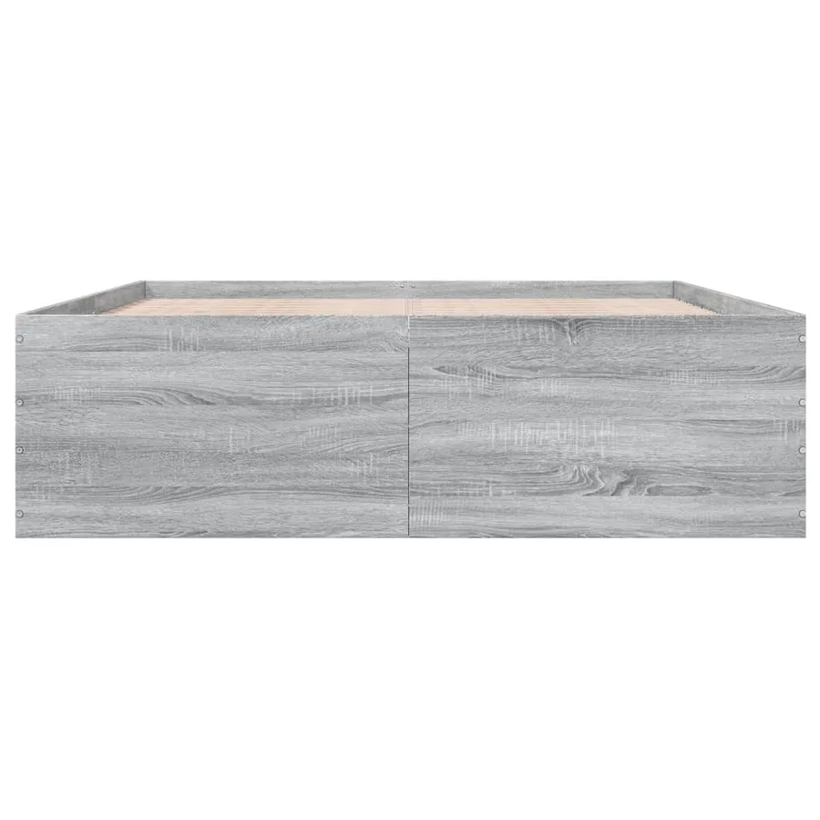 Cadre de lit sans matelas sonoma gris 160x200 cm - 4