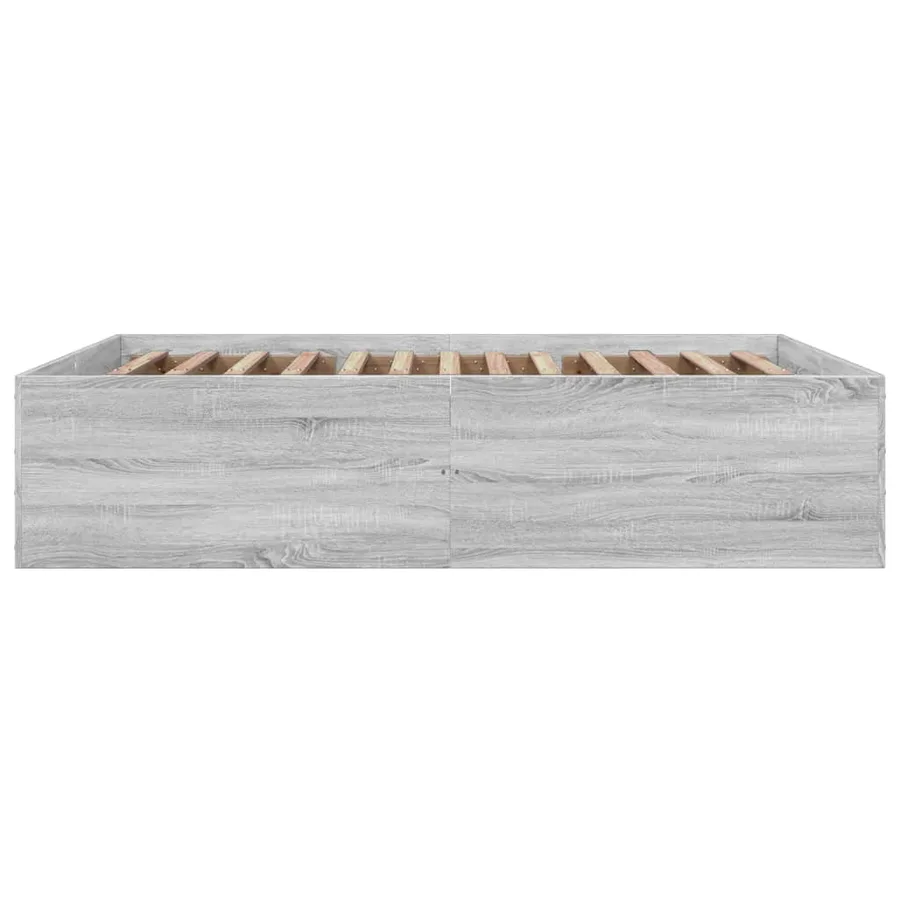 Cadre de lit sans matelas sonoma gris 160x200 cm - 5