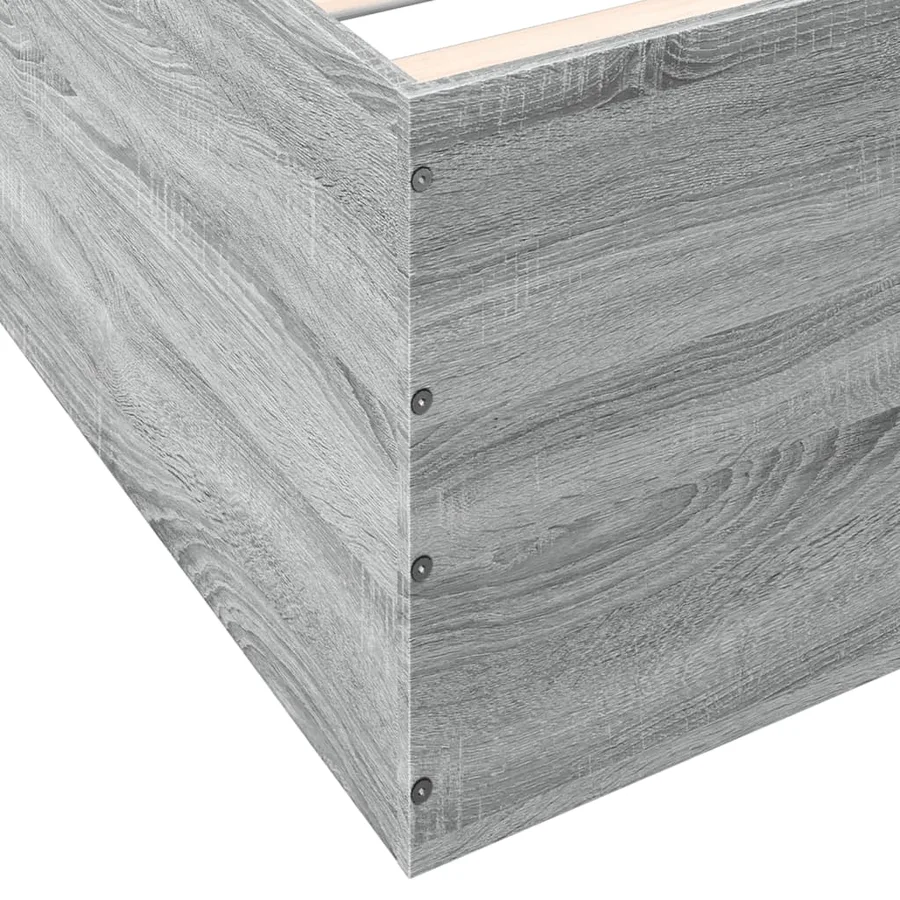 Cadre de lit sans matelas sonoma gris 160x200 cm - 8