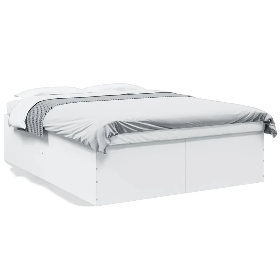 Cadre de lit sans matelas blanc 160x200 cm - 2