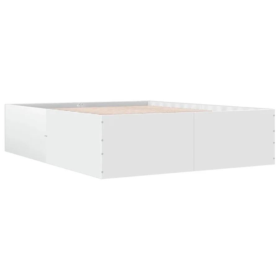Cadre de lit sans matelas blanc 160x200 cm - 3
