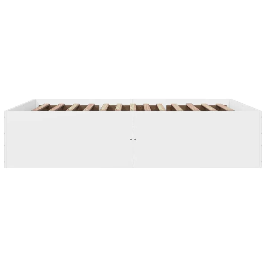 Cadre de lit sans matelas blanc 160x200 cm - 5