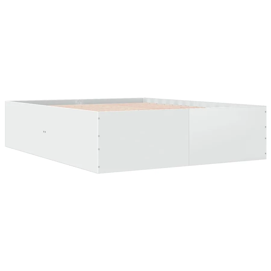 Cadre de lit sans matelas blanc 160x200 cm - 6