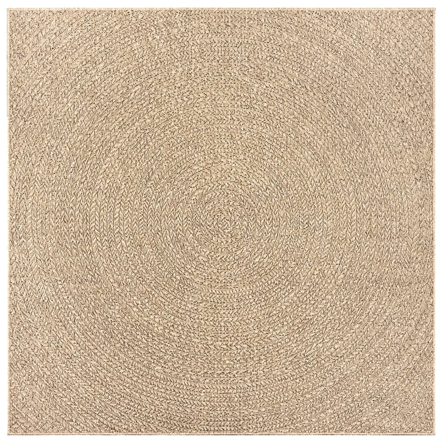 Tapis ZIZUR 200x200 cm aspect de jute intérieur et extérieur - 4