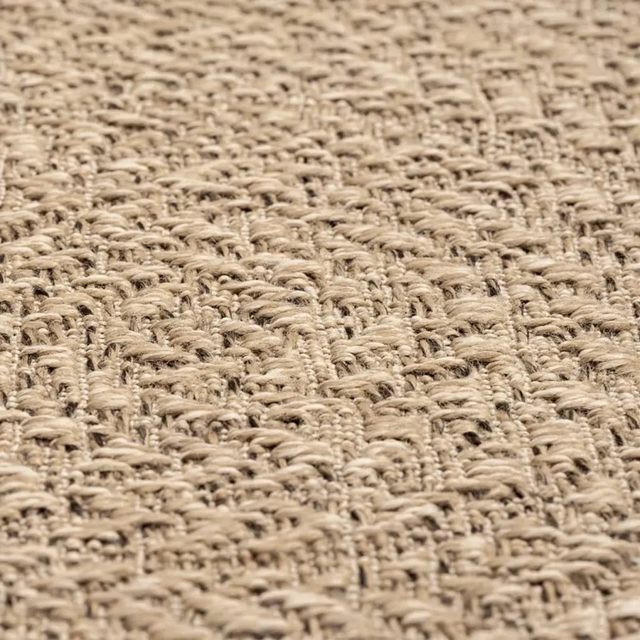 Tapis ZIZUR 200x200 cm aspect de jute intérieur et extérieur - 7