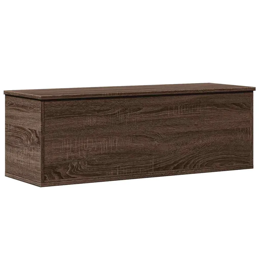 Boîte de rangement chêne marron 102x35x35 cm bois d'ingénierie - 2