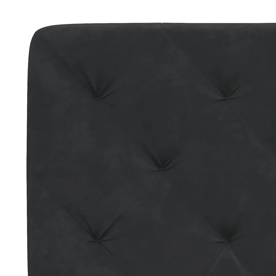 Lit avec matelas noir 90x190 cm velours - 6