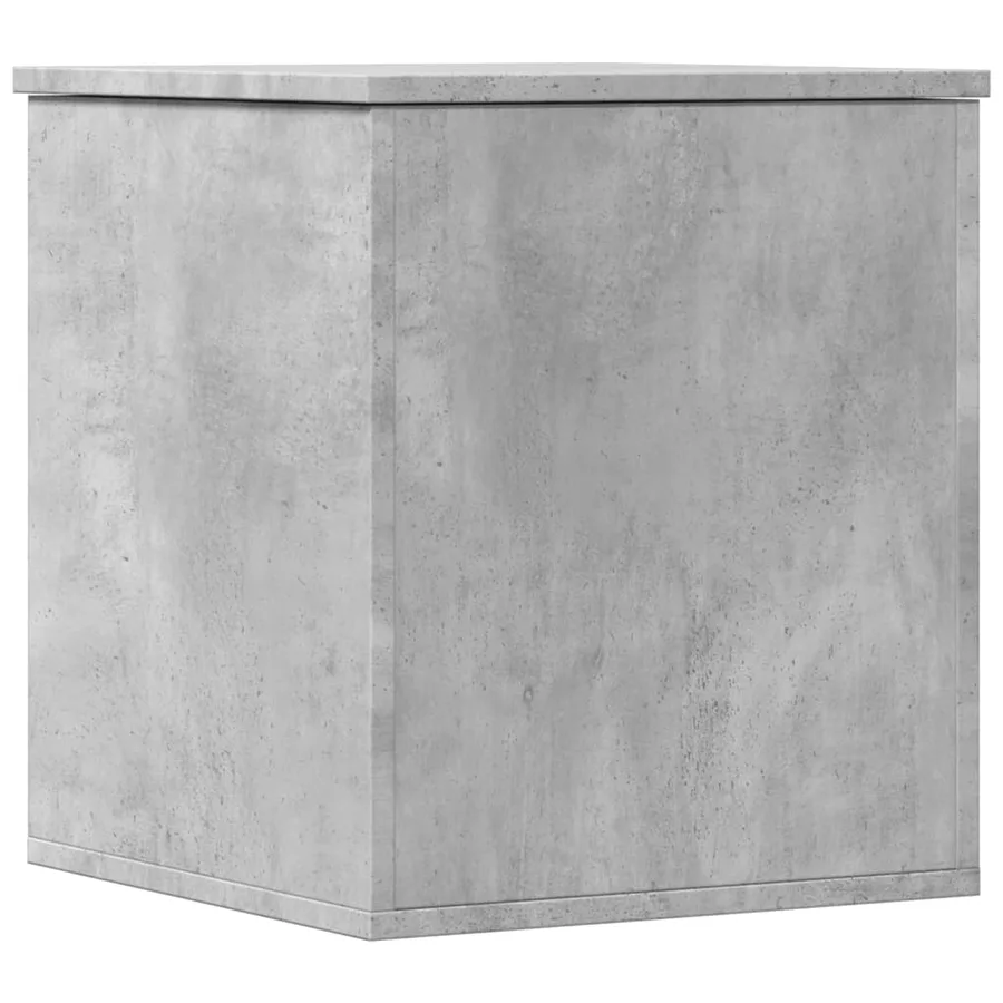 Boîte de rangement gris béton 40x42x46 cm bois d'ingénierie - 2