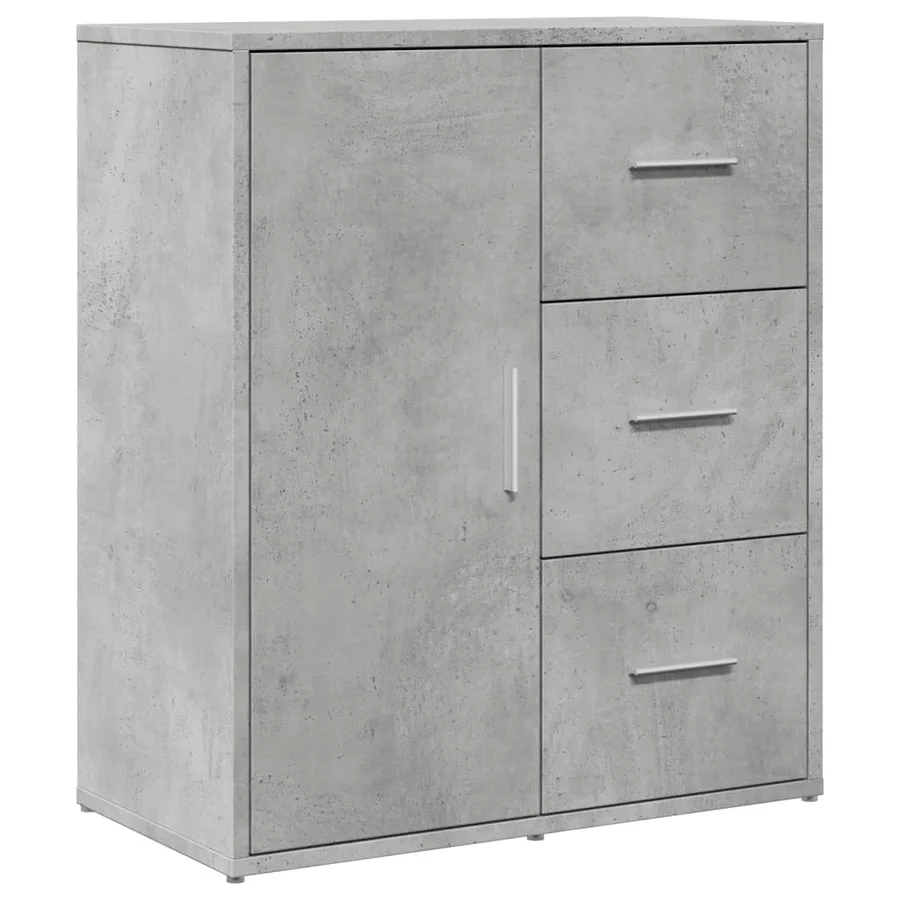 Buffet gris béton 60x31x70 cm bois d'ingénierie - 2